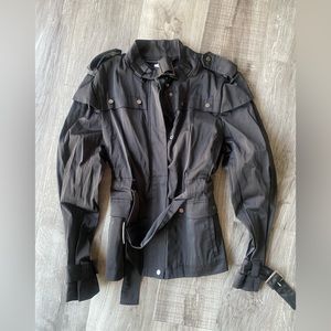 Kenar Black Jacket with Belt for Women Sz Large